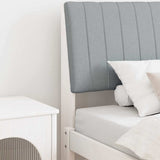 Upholstered Headboard Light Grey 100 cm Solid Pine Wood 879413