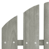 310068 Garden Adirondack Chairs with Tea Table Solid Fir Wood Grey