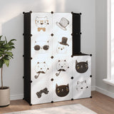 Storage Cabinet Black Polypropylene and Steel Large Modular 340582