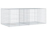 Gabion Basket with Cover 200x100x100 cm Galvanised Iron 3295192