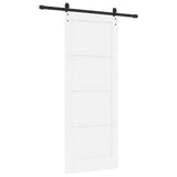 Sliding Door ORKDAL 83 x 211 cm Engineered Wood White and Black 3450306