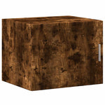 Slim Storage Cabinet Smoked Oak 50x42.5x225 cm Engineered Wood 3281305