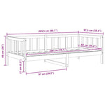 Day Bed without Mattress White Solid Wood Pine 90x200cm 806941