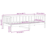 Day Bed without Mattress White Solid Wood Pine 90x200cm 806941