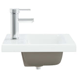 Built-in Basin with Faucet 42x39x18 cm Ceramic White 148623