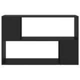Book Cabinet Black Engineered Wood Book Cabinet Rectangular 809171