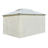 Garden Marquee with Curtains 4x3 m White 43216