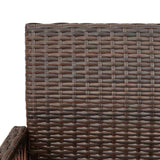Garden Bar Stools 2 pcs Brown Poly Rattan 368703