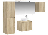 Bathroom Cabinet Set 5 pcs Sonoma Oak Engineered Wood 3407289