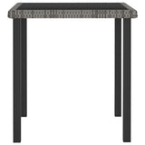 315117 Garden Dining Table Grey 70x70x73 cm Poly Rattan