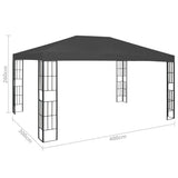 Gazebo with LED String Lights 3x4 m Anthracite 3070323