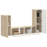 TV Cabinet Set Wall-mounted 4 pcs Sonoma Oak Engineered Wood 3409026