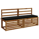 2-Piece Bench Cushions SOEST 2 pcs 100% Polyester Black 949053