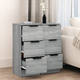 Sideboards 2 pcs Grey Sonoma 30x30x70 cm Engineered Wood 817015
