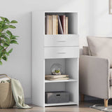 Highboard White 50x42.5x124 cm Engineered Wood 846173