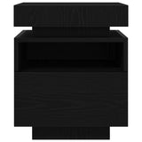 Bedside Cabinet with Drawer 2 pcs Black Oak 40 x 39 x 48.5 cm 862187