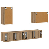 TV Wall Cabinet Set 4 pcs Artisan Oak Engineered Wood 3408942