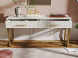 Dressing Table With 2 Drawers 75 Cm High ,Chest Drawers Bedroom Highboard White Sideboard Chest WF319173AAW