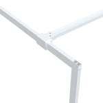 Walk-in Shower Wall White 90x195 cm Clear ESG Glass 152121