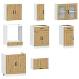 8 Piece Kitchen Cabinet Set Kalmar Artisan Oak Engineered Wood 3314840