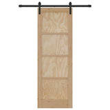 Sliding Door Brown 73.5 x 211 cm Solid Pine Wood 3333272