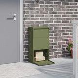 Parcel Drop Box with Storage Olive Green 44 x 22 x 82 cm Steel 874922