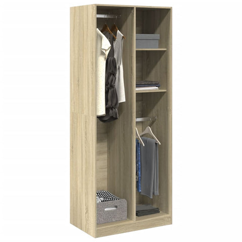 Wardrobe Sonoma Oak 80x50x200 cm Engineered Wood 3307758