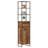 Bathroom Cabinet Old Wood 40 x 30 x 180 cm Engineered Wood 886496