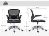 Draughtsman Chair, with Adjustable Lumbar - Black T3398P424993