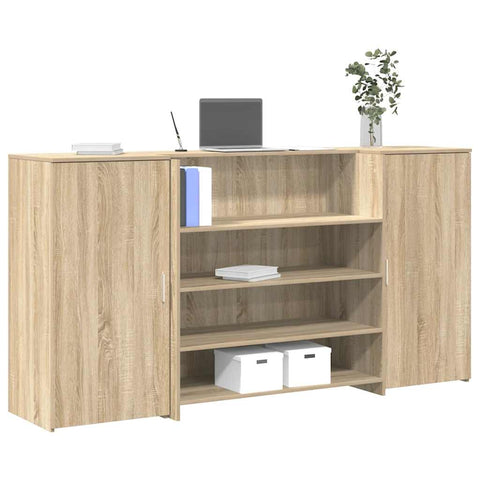 Reception Desk Sonoma Oak 200x50x103.5 cm Engineered Wood 3324180