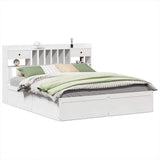 Bed Frame without Mattress White 180x200 cm Super King Solid Wood Pine 3323486