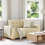 ZNTS Cream Loveseat Sofa - 120 cm Fabric 4105075