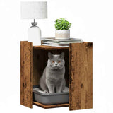 Cat Litter Box Enclosure Old Wood 42x42x51 cm Engineered Wood 857749