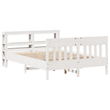 Bed Frame without Mattress White 150x200 cm King Size Solid Wood Pine 3306262