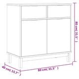 Sideboard FLAM 80x40x80 cm Solid Wood Pine 357827