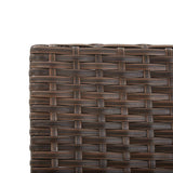 Garden Bench with Cushions Brown 176 cm Poly Rattan 317182