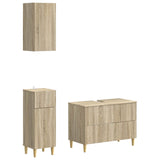 3 Piece Bathroom Cabinet Set ARNHEM Sonoma Oak Engineered Wood 3417767