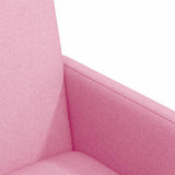 Dining Chairs with Wheels 2 pcs Pink 57 x 66 x 94 cm Fabric 42017816