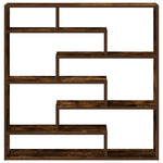 ZNTS Wall Cube Shelf 7 Compartments Smoked Oak Engineered Wood 860026