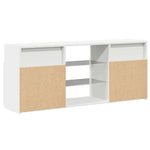 TV Cabinet with LED Lights White 120x30x50 cm 804301