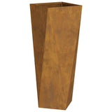 Planter Rusty 30 x 30 x 75 cm Weathering Steel 883778