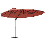 Umbrella Terracotta 372 x 198 x 243 cm Polyester and Aluminium 42003382