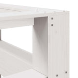 Bookcase Headboard L-Shaped White 120 cm Solid Wood Pine 859269