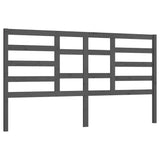 Bed Headboard Grey 186x4x104 cm Solid Wood Pine 818157