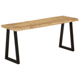 Bench with Live Edge 105 cm Solid Wood Mango 372756