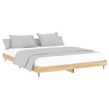 Bed Frame without Mattress Sonoma Oak 200x200 cm Engineered Wood 832216
