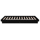 Bed Frame without Mattress Black Solid Wood Small Single 819936