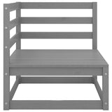 9 Piece Garden Lounge Set Grey Solid Pinewood 3075846