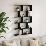 Wall Shelf Black Oak 70 x 17 x 101 cm Engineered Wood 8015009