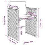 Garden Dining Set with Cushion 5 pcs Grey Poly Rattan 3379982